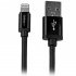 StarTech.com Cable de Carga Certificado MFi Lightning Macho - USB A 2.0 Macho, 2 Metros, Negro, para iPod/iPhone/iPad