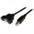 StarTech.com Cable USB 2.0, USB A Macho - USB B Hembra, 90cm, Negro  1
