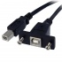 StarTech.com Cable USB de Montaje en Panel, USB B Macho - USB B Hembra, 30cm, Negro  1