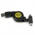 StarTech.com Cable Retráctil USB 2.0 A Macho - mini USB B y Micro USB B Macho, 76cm, Negro  2