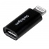 StarTech.com Adaptador Lightning Macho - Micro USB Hembra, Negro, para iPhone/iPod/iPad  2