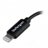 Startech.com Cable USB 2.0, Lightning (8-pin) Macho - micro USB B Hembra, 10cm, Negro, para iPod/iPhone 5/iPad  4