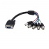 StarTech.com Cable VGA HD15 Macho - 5x BNC Coaxial Hembra, Negro  1