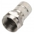 Steren Conector Coaxial de Enroscar Tipo F Macho, para RG59, Plata