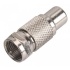 Steren Conector Coaxial RCA Macho - Tipo F Hembra, Plata  1