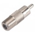 Steren Conector Coaxial Jack RCA Macho - Tipo F Hembra, Plata