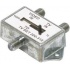 Steren Conector Coaxial Divisor de Señal con Switch F Hembra - 2x F Hembra, Plata  1