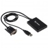 Steren Adaptador VGA/USB Macho - HDMI Hembra, Negro  1
