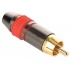 Steren Conector Refrozado RCA Macho, Negro/Rojo  1