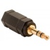 Steren Adaptador de Audio 3.5mm Macho - 2.5mm Hembra, Negro/Oro  2