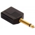 Steren Adaptador Elite 6.3mm Macho - 2x 6.3mm Hembra, Negro/Oro  2