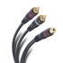 Steren Cable 254-025 2x RCA Macho - RCA Hembra, 15cm, Negro/Dorado  1