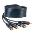 Steren Cable 254-215 RCA Macho - 2x RCA Macho, 1.8 Metros, Negro/Dorado  2