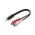 Steren Adaptador AUX 3.5mm Macho - 2x RCA Hembra, 15cm, Negro  1