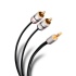 Steren Cable AUX 3.5mm Estéreo Macho - 2x RCA Negro, 1.8 Metros, Negro/Plata  1