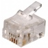 Steren Conector Teléfonico RJ-11, Transparente, 100 Piezas  1
