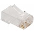 Steren Conector Cat5e RJ-45, para Cable Redondo, Transparente, 1 Pieza