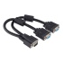 Steren Adaptador VGA Macho - 2x VGA Hembra, Negro  1