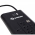 Steren Supresor de Picos 905-420, 12 Contactos, 2x USB 2.0, 2065 Joules, Negro  3