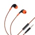 Steren Audífonos Intrauriculares con Micrófono Fit, Alámbrico, 3.5mm, Negro/Naranja  1