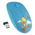 Mouse Steren Óptico COM-5711 The Simpsons Bart Skate, Inalámbrico, USB, 1600DPI, Azul  1