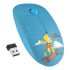 Mouse Ergonómico Steren The Simpsons Bart Skate, Inalámbrico, Laser, 1.600DPI, RF Inalámbrico, Azul   1