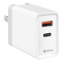 Steren Cargador de Pared ELI-760, 36W, 1x USB-A, 1x USB-C, Blanco  1