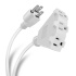 Steren Extensión Polarizada EXT-3X16-03/B, 3 Contactos, 13A, 3 Metros, Blanco  1