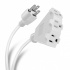 Steren Extensión Polarizada de 3 Contactos, 13A, 8 Metros, Blanco