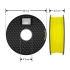 Steren Bobina de Filamento PLA FIL3D-020, Diámetro 1.75mm, 1Kg, Amarillo  2