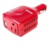 Steren Cargador para Auto INV-075, 110V, 1 Puerto USB, 1 Salida AC, Rojo  1
