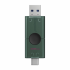 Memoria USB Steren MFD-128/DK, 128GB, USB-A/USB-C 3.2 Gen 1, Verde