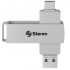 Memoria USB Steren MFD-128/DUAL, 128GB, USB-A/USB-C 3.0, Gris  1