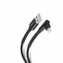 Steren Cable Lightning Angulado Macho - USB-A Macho, 1 Metro, Negro  1