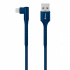 Steren Cable Lightning Angulado Macho - USB-A Macho, 2 Metros, Azul  1