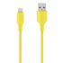 Steren Cable USB A Macho - Lightning Macho, 2 Metros, Amarillo  2