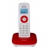 Steren Teléfono Inalámbrico DECT TEL-600, 1 Auricular, Altavoz, Rojo/Blanco