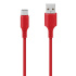 Steren Cable USB A Macho - USB-C Macho, 1 Metro, Rojo  2