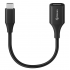 Steren Cable USB C Macho - USB A Hembra, 10cm, Blanco  1