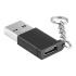 Steren Adaptador USB A Macho - USB C Hembra, Negro  1