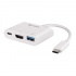 Steren Hub USB C Macho - 1x HDMI/1x USB/1x USB C Hembra, Blanco  1