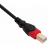 Steren Cable Elite USB A Macho - USB B Hembra, 1.8 Metros, Negro/Rojo  3