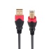 Steren Cable Elite USB A Macho - USB B Hembra, 3.6 Metros, Negro/Rojo  2
