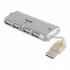 Steren Hub USB 2.0 - 4x USB 2.0 Hembra, 480Mbit/s, Gris  1
