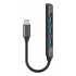 Steren Hub USB C - 3x USB A 2.0, 1x USB A 3.0, Negro  1