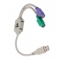 Steren Adaptador USB Macho - 2x PS/2 Macho, Blanco  1
