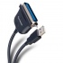 Steren Cable Paralelo USB A Macho - Centronics Hembra, 1.8 Metros, Negro  1