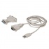 Steren Cable DB-9 Macho - USB A Macho, 1.8 Metros, Gris  2