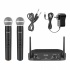 Steren Micrófono para Karaoke WR-8000UHF, Inalámbrico, Negro  1