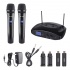 Steren Sistema Profesional de 2 Micrófonos WR-810 UHF, RF Inalámbrico, Negro  8